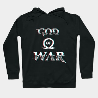 God Of War Logo Glitch Effect White Hoodie